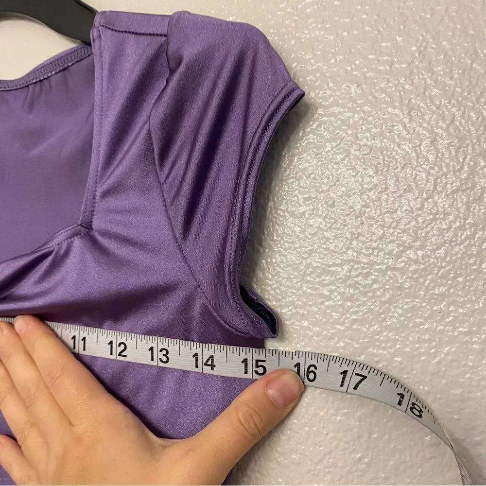 WEISSMAN Dance Costume purple mesh maxi lyrical Wilder Mind 14516 MA adult
